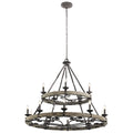 Kichler Taulbee 15 Light Chandelier in Weathered Zinc