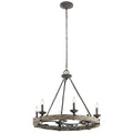 Kichler Taulbee 6 Light Chandelier in Weathered Zinc