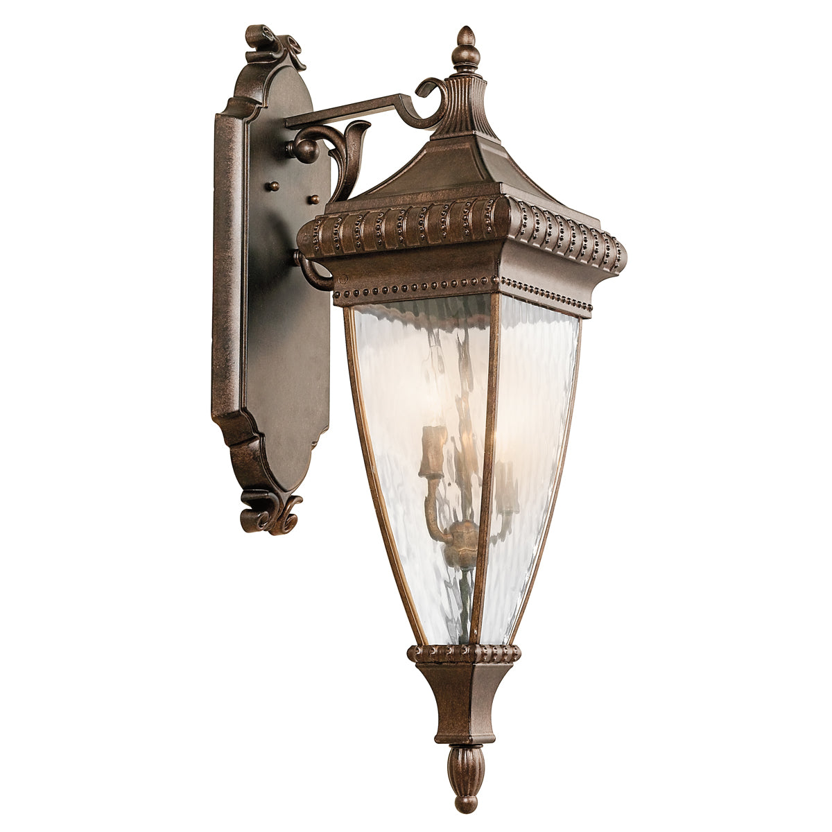 Kichler Venetian Rain Large Wall Lantern in Brushed Bronze