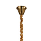 Regent Fontainebleau Round 5 Light Pendant Light in Brass with Cognac Sculpted Glass