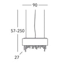 Kolarz 0240.85.5.BK.STR JET Paralume Spectra Crystals 5 Light Bar Pendant Chrome Frame