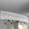 Kolarz 0240.87.5.W.STR JET Paralume Spectra Crystals 7 Light Bar Pendant Chrome Frame