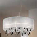 Kolarz 0240.89.5.W.STR JET Paralume Spectra Crystals 9 Light Pendant Chrome Frame