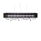 Kolarz 0240.89L.5.Bk.STR JE Paralume Spectra Crystals 9 Light Bar Pendant Chrome Frame