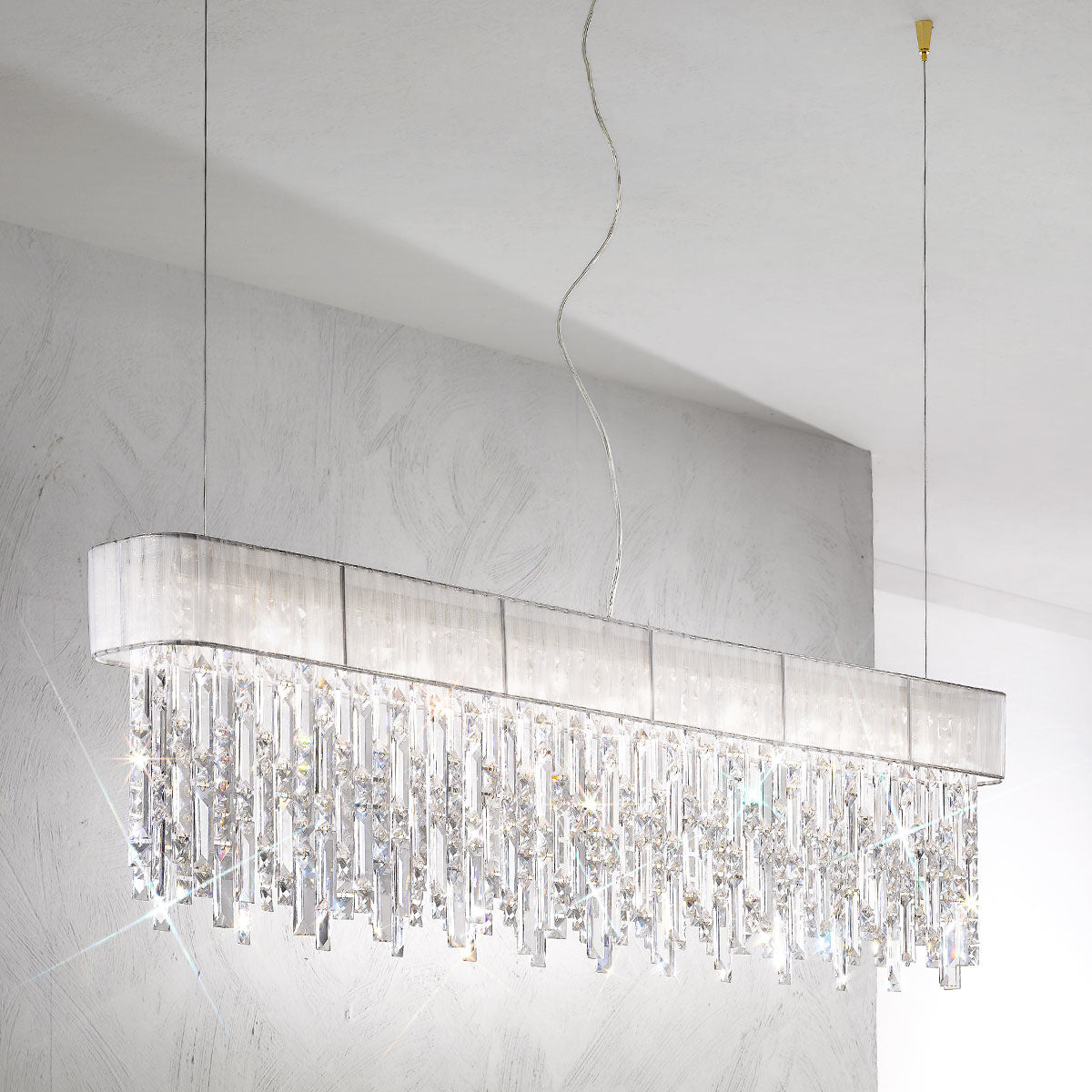 Kolarz 1314.87.3.P1.KpT Prisma Crystal 7 Light Chandelier Gold Frame