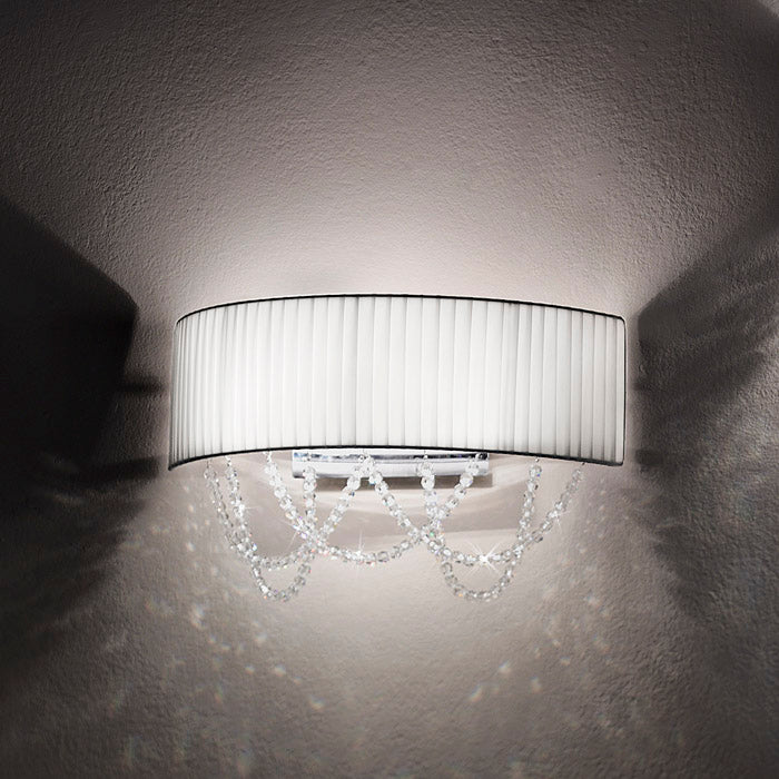 Kolarz Gioiosa Ground Crystal Wall Light FLO.1097/A2.04.T-WH