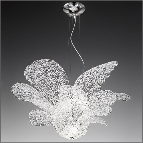 Kolarz Naomi 7 Light Chrome Pendant With Murano Glass 0376.87.5.Vf