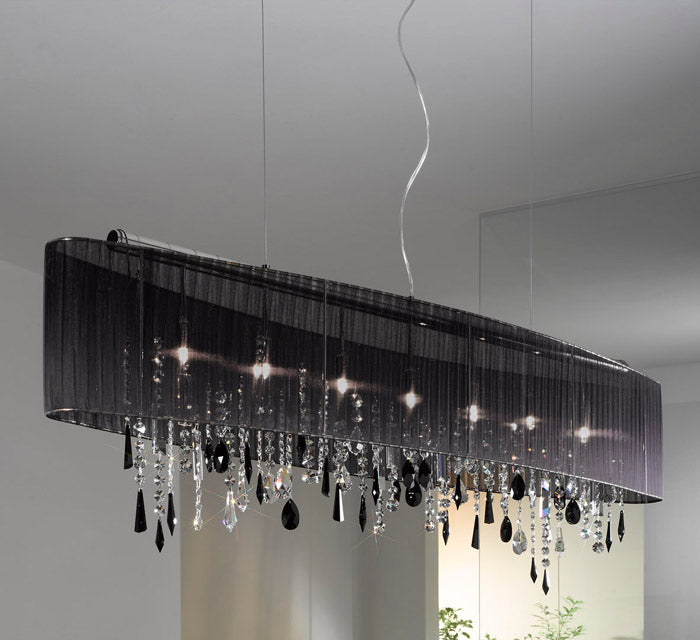 Kolarz Paralume 7 Light Pendant 0240.87.5.Bk.STR.JET