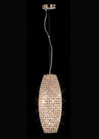 Diyas Kos 4 Light Pendant Light in French Gold with Crystal