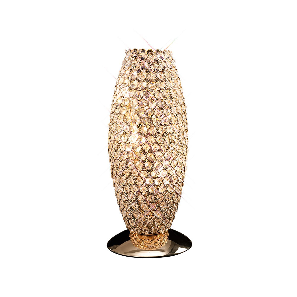 Diyas Kos 3 Light Table Lamp in French Gold with Crystal