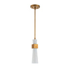 Elstead Kristy Mini Pendant Distressed Gold with Opal Glass Shade