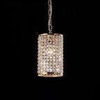 Diyas Kudo Cylinder Shade Non-Electric in French Gold with Crystal