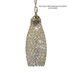 Diyas Kudo Drum Shade Non-Electric in French Gold with Crystal