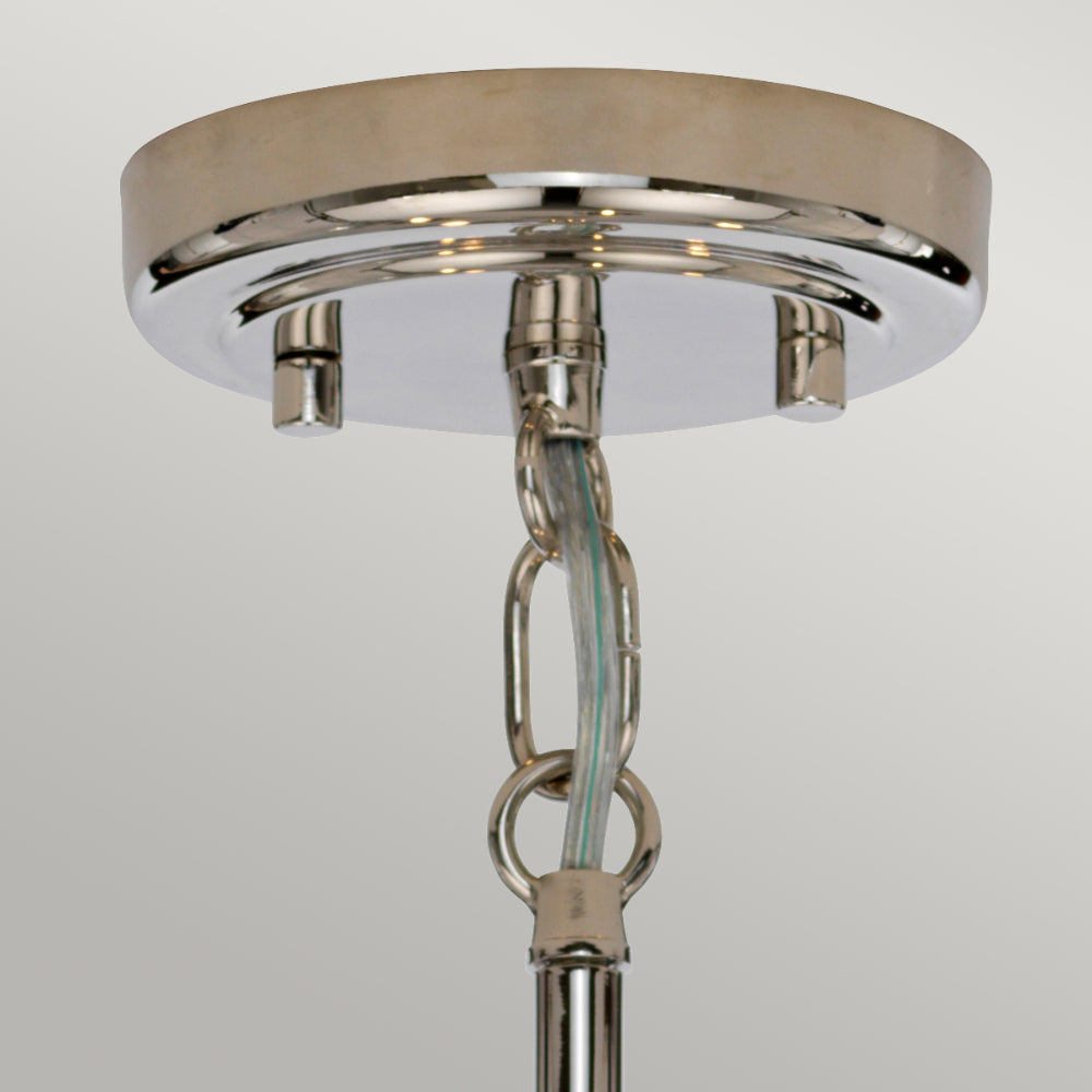 Elstead Kula 5 Light Chandelier in Polished Nickel