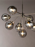 Elstead Kula 9 Light Chandelier in Polished Nickel