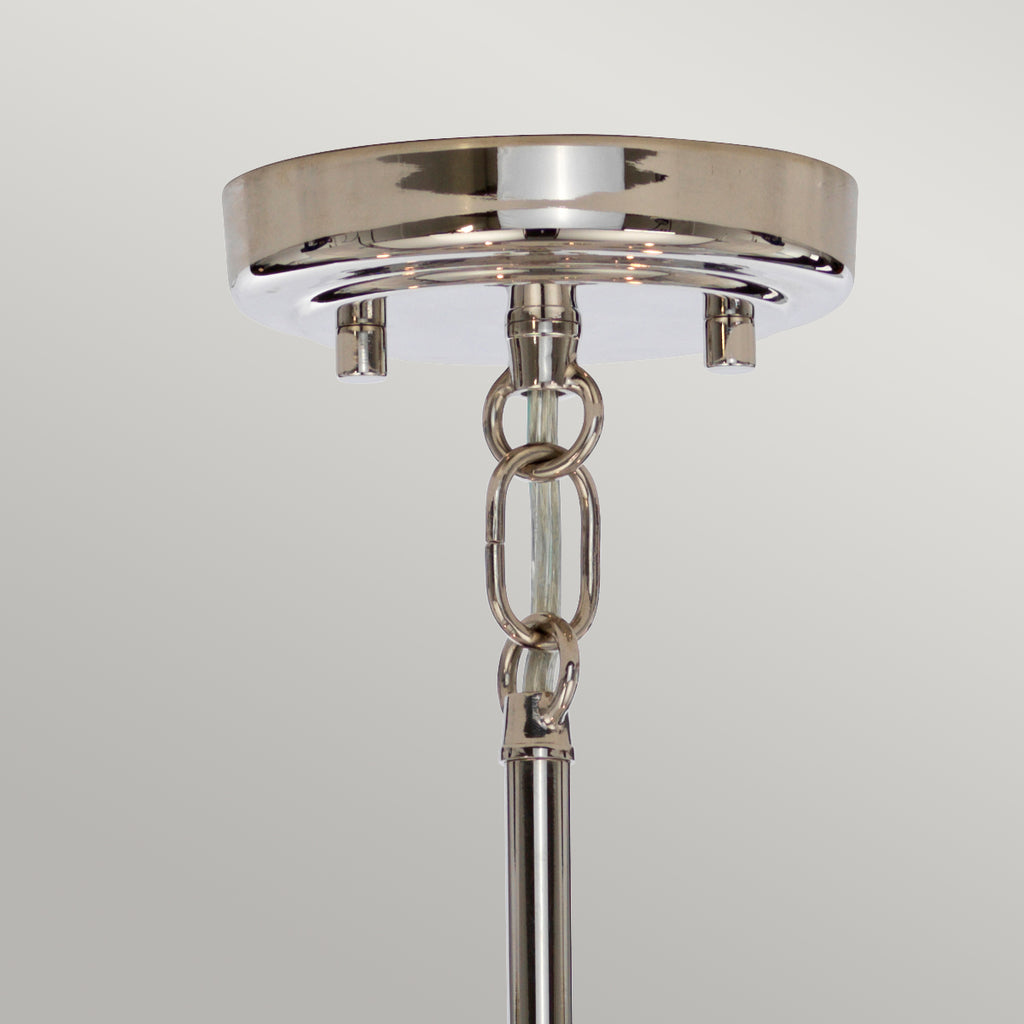 Elstead Kula 9 Light Chandelier in Polished Nickel