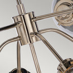 Elstead Kula 9 Light Chandelier in Polished Nickel