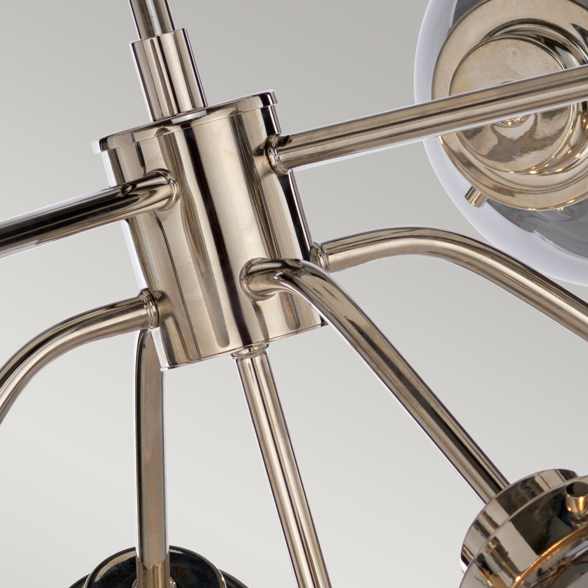 Elstead Kula 9 Light Chandelier in Polished Nickel