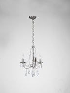 Diyas Kyra 3 Light Pendant Light in Satin Nickel with Crystal