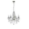 Diyas Kyra 8 Light Pendant Light in Satin Nickel with Crystal