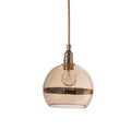 Novena Doorne Small Pendant Light Shiny Gold Golden Smoke Shade