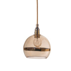 Novena Doorne Small Pendant Light Shiny Gold Golden Smoke Shade