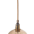 Novena Doorne Small Pendant Light Shiny Gold Golden Smoke Shade