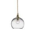 Novena Doorne Small Pendant Light in Matt Gold with Clear Shade