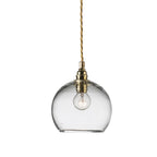Novena Doorne Small Pendant Light in Matt Gold with Clear Shade