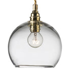 Novena Doorne Small Pendant Light in Matt Gold with Clear Shade