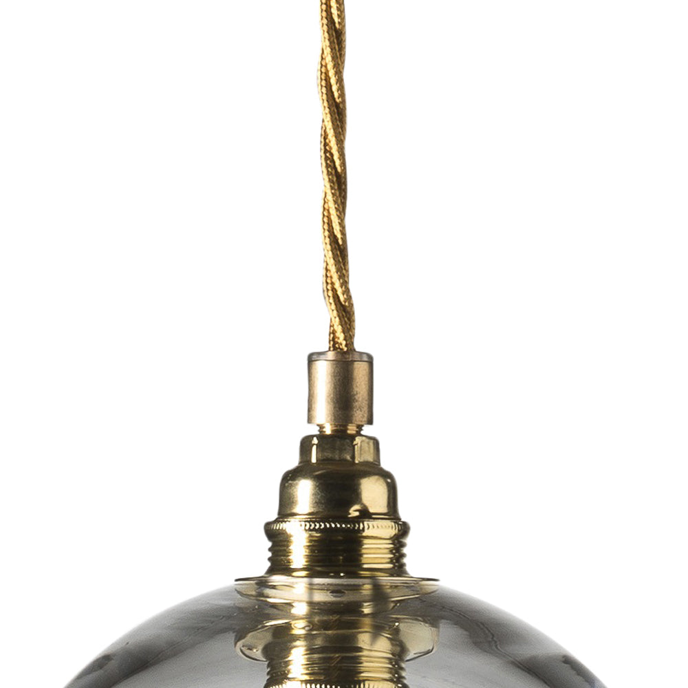 Novena Doorne Small Pendant Light in Matt Gold with Clear Shade