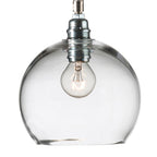 Novena Doorne Small Pendant Light with Clear Shade in Matt Silver