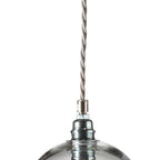 Novena Doorne Small Pendant Light with Clear Shade in Matt Silver