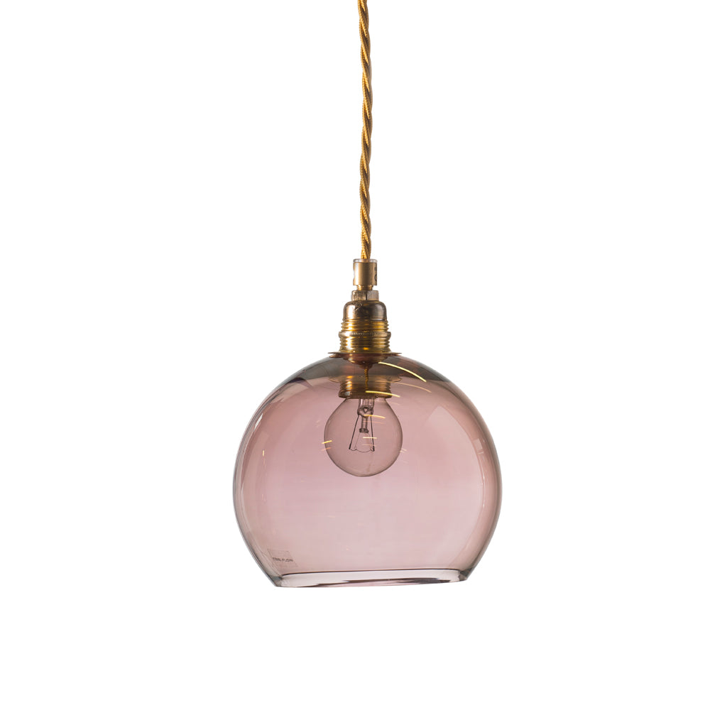 Novena Doorne Small Pendant Light Matt Gold Obsidian Shade