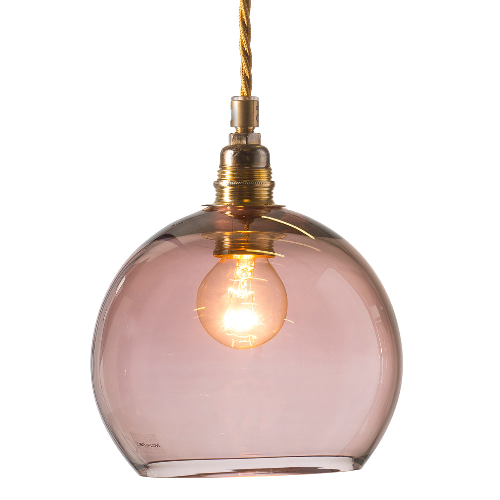 Novena Doorne Small Pendant Light Matt Gold Obsidian Shade