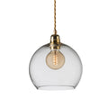 Novena Doorne Medium Pendant Light Matt Gold with Clear Shade