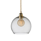 Novena Doorne Medium Pendant Light Matt Gold with Clear Shade