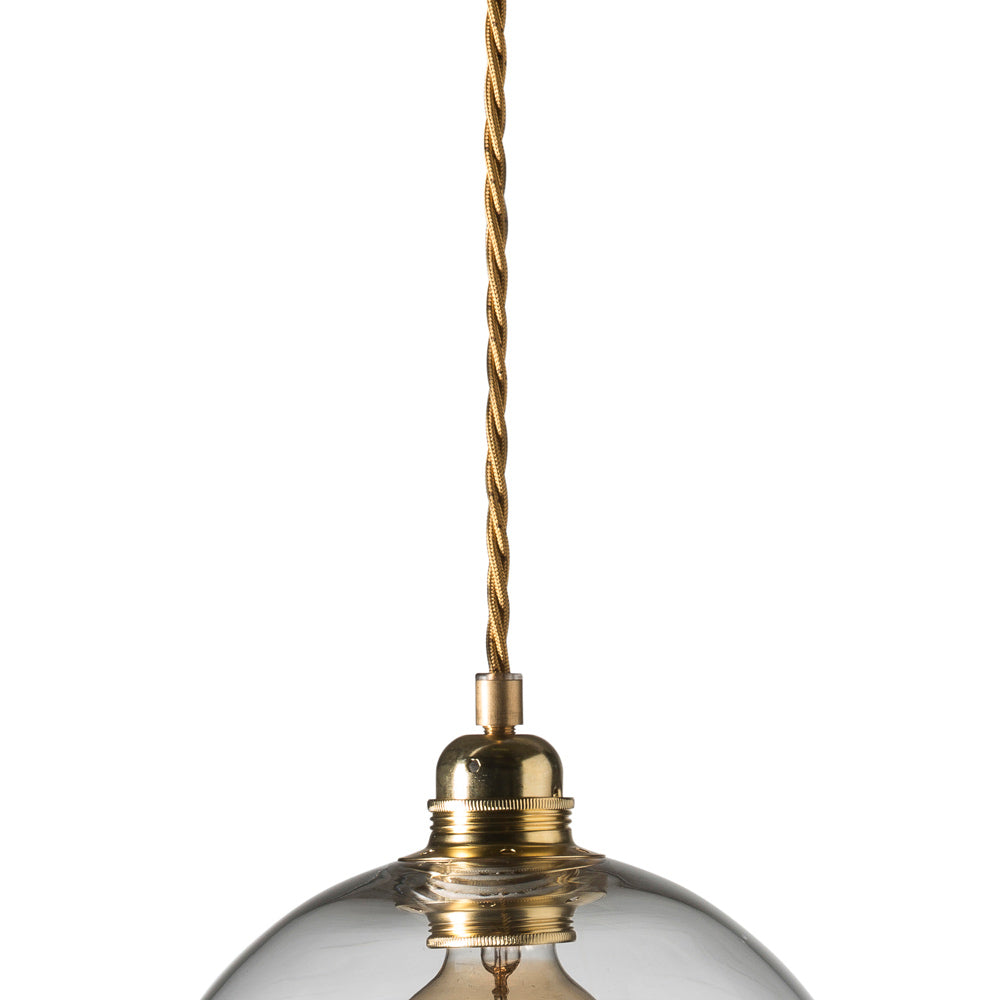 Novena Doorne Medium Pendant Light Matt Gold with Clear Shade