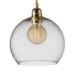 Novena Doorne Medium Pendant Light Matt Gold with Clear Shade