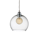 Novena Doorne Medium Pendant Light Matt Silver with Clear Shade