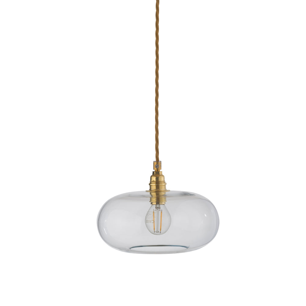 Novena Elburg Small Pendant Light Clear Shade in Matt Gold