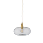 Novena Elburg Small Pendant Light Clear Shade in Matt Gold