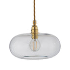 Novena Elburg Small Pendant Light Clear Shade in Matt Gold