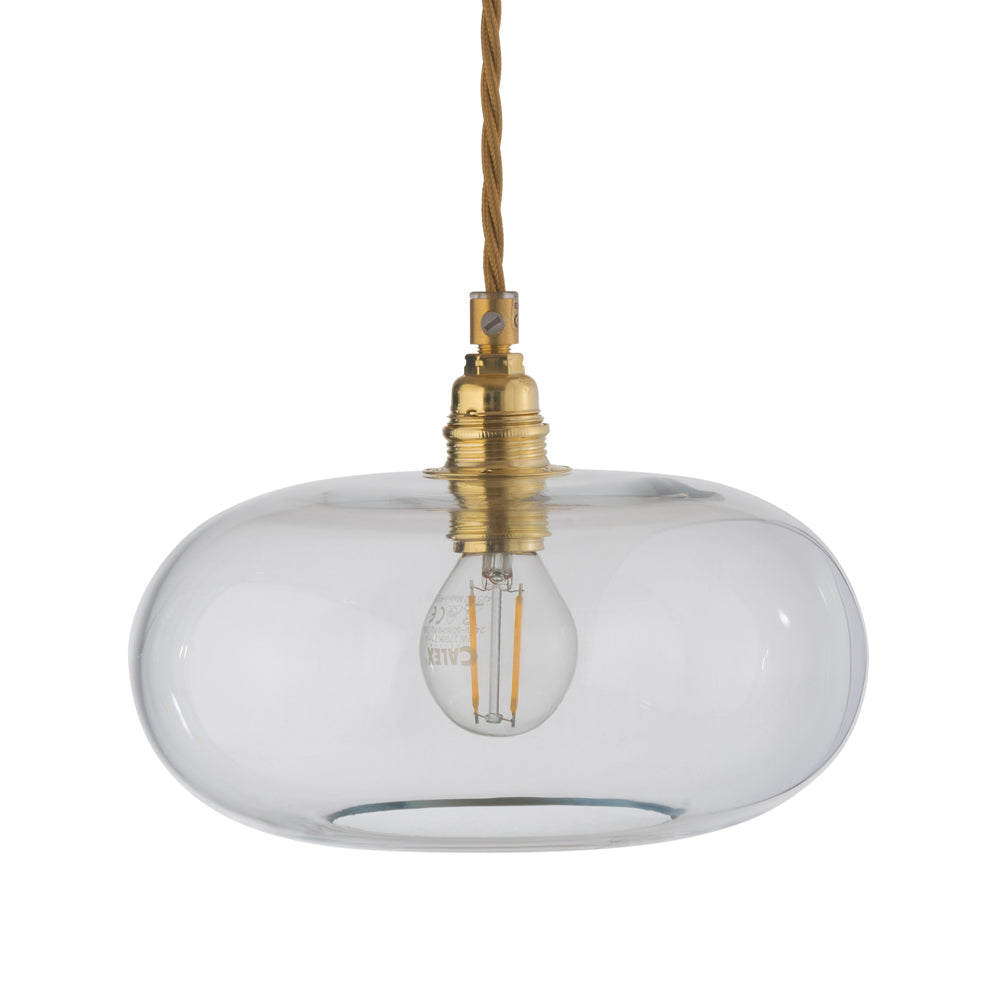 Novena Elburg Small Pendant Light Clear Shade in Matt Gold