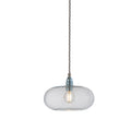 Novena Elburg Small Pendant Light Matt Silver Clear Shade