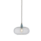 Novena Elburg Small Pendant Light Matt Silver Clear Shade
