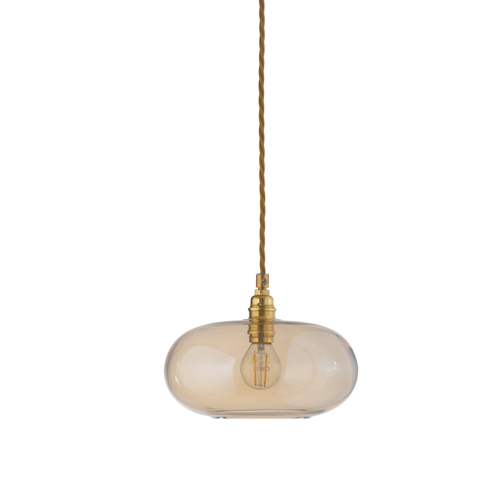 Novena Elburg Small Pendant Light Golden Smoke Shade in Matt Gold
