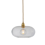 Novena Elburg Medium Pendant Light Clear Shade in Matt Gold