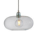 Novena Elburg Medium Pendant Light Matt Silver Clear Shade