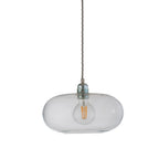 Novena Elburg Medium Pendant Light Matt Silver Clear Shade